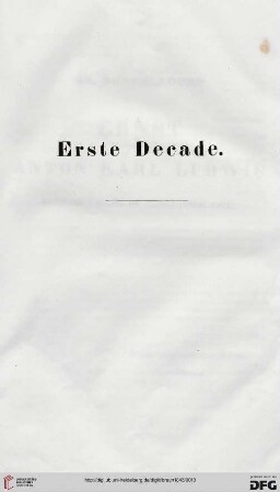 Erste Decade