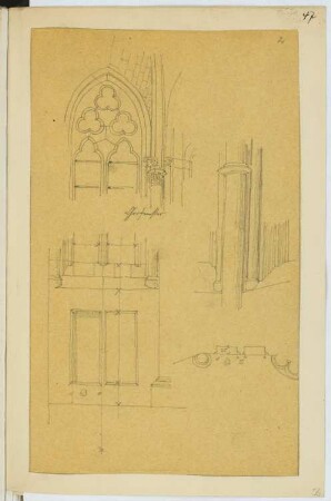 Stiftskirche, Wetter: Details (aus: Skizzen- und Fotoalbum 19)