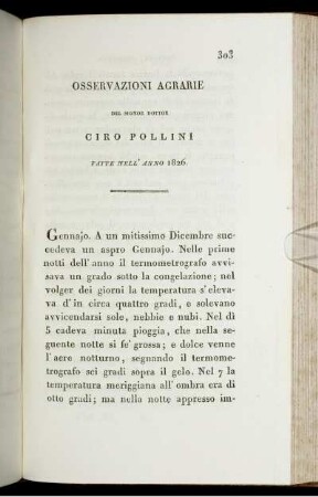 Osservazioni Agrarie