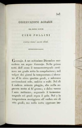 Osservazioni Agrarie