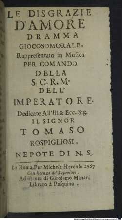 Le disgrazie d'Amore