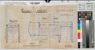 Altahlen (Ahlen) Grube Pöhling Kesselanlage Lokomobilkessel Schnitte 1890 1 : 8 31 x 55 Zeichnung Bergämter Nr. 5366