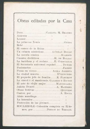 Obras editadas por la casa