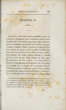 Chapitre II. Les gueux. (unvollständig)