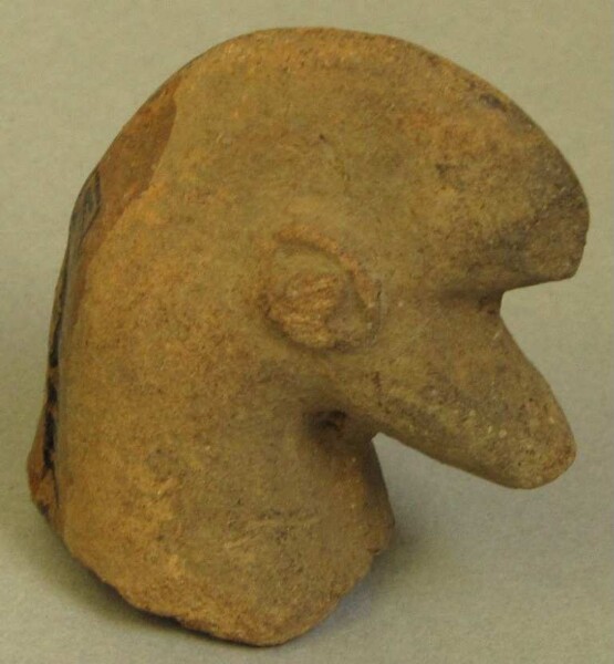 Animal head made of clay