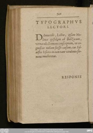 Typographus Lectori.