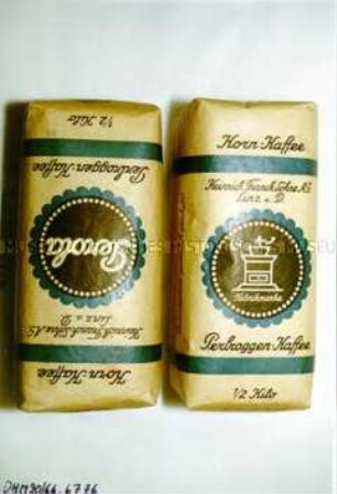 Packungen mit Inhalt "Perola Perlroggen-Kaffee" (1/2 kg)