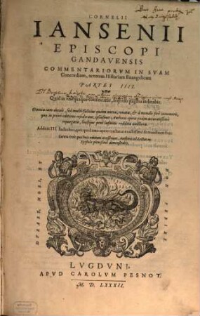 Commentarii in suam Concordiam ac totam Historiam evangelicam