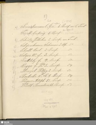 Nr.5: Briefe verschiedener Verfasser
