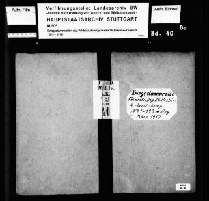 Kriegsstammrolle des 4. Feldrekrutendepots (-kompanie)