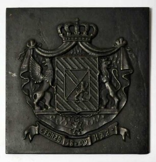 Plakette mit Wappen (Halbergerhütte 1985/86)