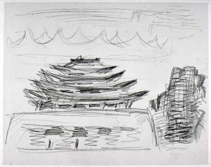 Skizze zu "Lebende Buddhas" (1923-1925)