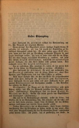 Verhandlungen des Preußischen Anwaltsvereins über den Entwurf einer Prozeß-Ordnung in bürgerlichen Rechtsstreitigkeiten für den Norddeutschen Bund : Generalversammlung vom 21. u. 22. Dez. 1869