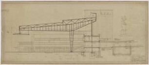 Flughafen Tempelhof - Bauteil A1 Querschnitt Ansicht Querbau, Turm 5 West