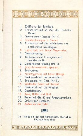 Ablauf der Tafelloge