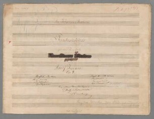 Fantasiestücke, pf, op.7 - BSB Mus.ms. 10085 : [cover title:] Fantasiestücke für das Pianoforte componiert von Adolf Jensen. op. 7