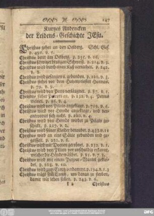 Kurtzes Andencken der Leidens-Geschichte Jesu.