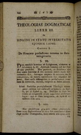 Liber III. de Homine in Statu Integritatis Ejusque Lapsu.