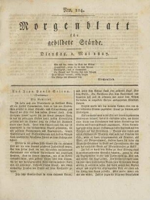 1827: Nro. 104 - Nro. 110