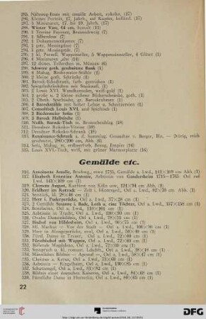 Gemälde etc. (Nr. 316-370)