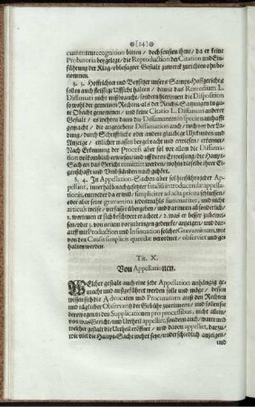 Tit. X. Von Appellationen