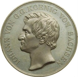 König Johann - Militär-Schießprämienmedaille - Probe von I. Klasse