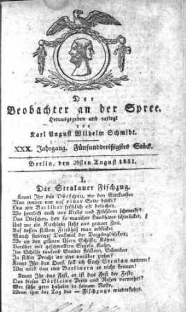 35. Stueck, 29. August 1831