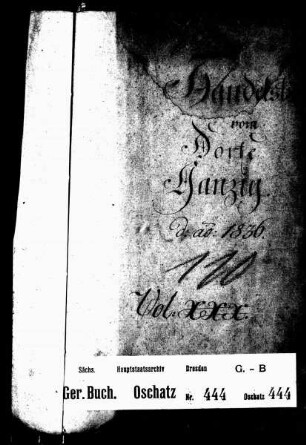 Gerichtshandelsbuch von Ganzig