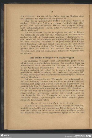 Die erneute Wiedergabe von Daguerreotypien