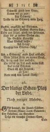 46. Der blutige Schau-Platz der Liebe