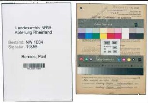 Entnazifizierung Paul Bermes , geb. 20.04.1884 (Wachmann)