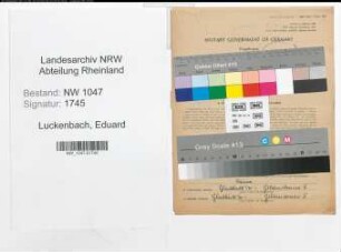 Entnazifizierung Eduard Luckenbach , geb. 05.04.1889 (Polizeibeamter)