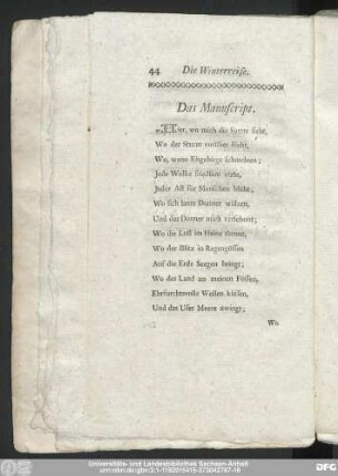 Das Manuscript.