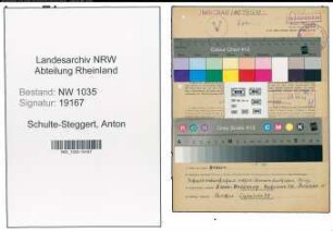 Entnazifizierung Anton Schulte-Steggert , geb. 08.03.1914 (Angestellter)