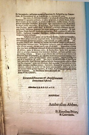 Quotidiana mors vivis, Aeterna vita mortuis : Aenigmati videtur simile, nihil esse, & ubique esse Confoederati Colendissimi Dilectissimi, nisi mors ... Fuit Reverendus Pater Andreas Waldmanshauser ...