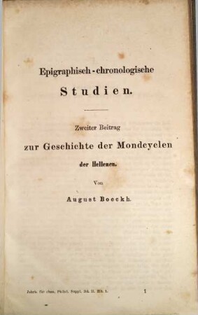 Neue Jahrbücher für Philologie und Pädagogik. Abt. 1, Jahrbücher für classische Philologie. Supplementband, 2. 1856/57
