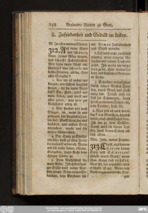 8. Zufriedenheit und Geduld im Leiden.