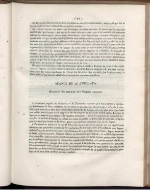Séance Du 14 Avril 1832