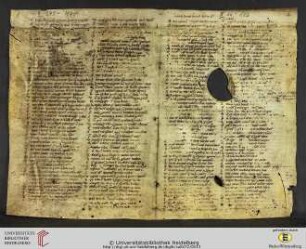 Fragment I: Gualterus de Castillione, Alexandreis, Buch II 66-478 (1 Doppelbl.)