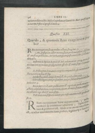 Quaestio XXI. Quando, & quomodo Reus exceptionem probet?