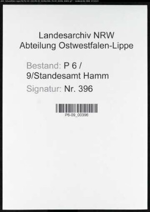 Sterberegister Standesamt Hamm