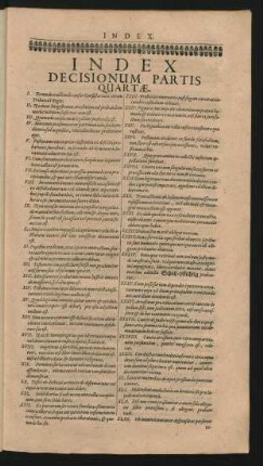 Index Decisionum Partis Quartae