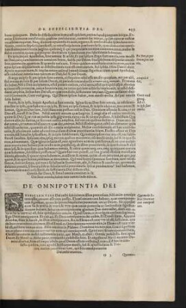 De Omnipotentia Dei.