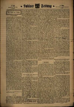 Dritte Ausgabe vom Samstag, den 08. Juli 1911.