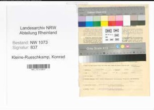 Entnazifizierung Konrad Kleine-Rueschkamp , geb. 13.08.1898 (Lehrer)
