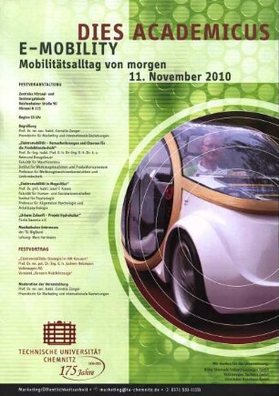 Dies Academicus - E-Mobility - Mobilitätsalltag von morgen