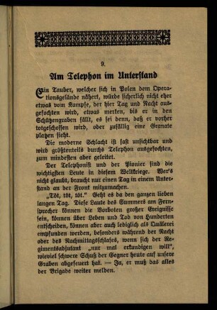 129-133, 9. Am Telephon im Unterstand