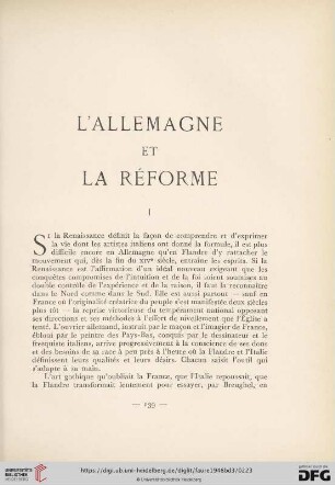 L'allemagne et la réforme