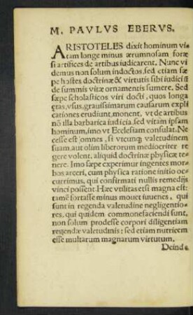 M. Paulus Eberus.