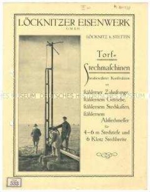Torf-Stechmaschinen